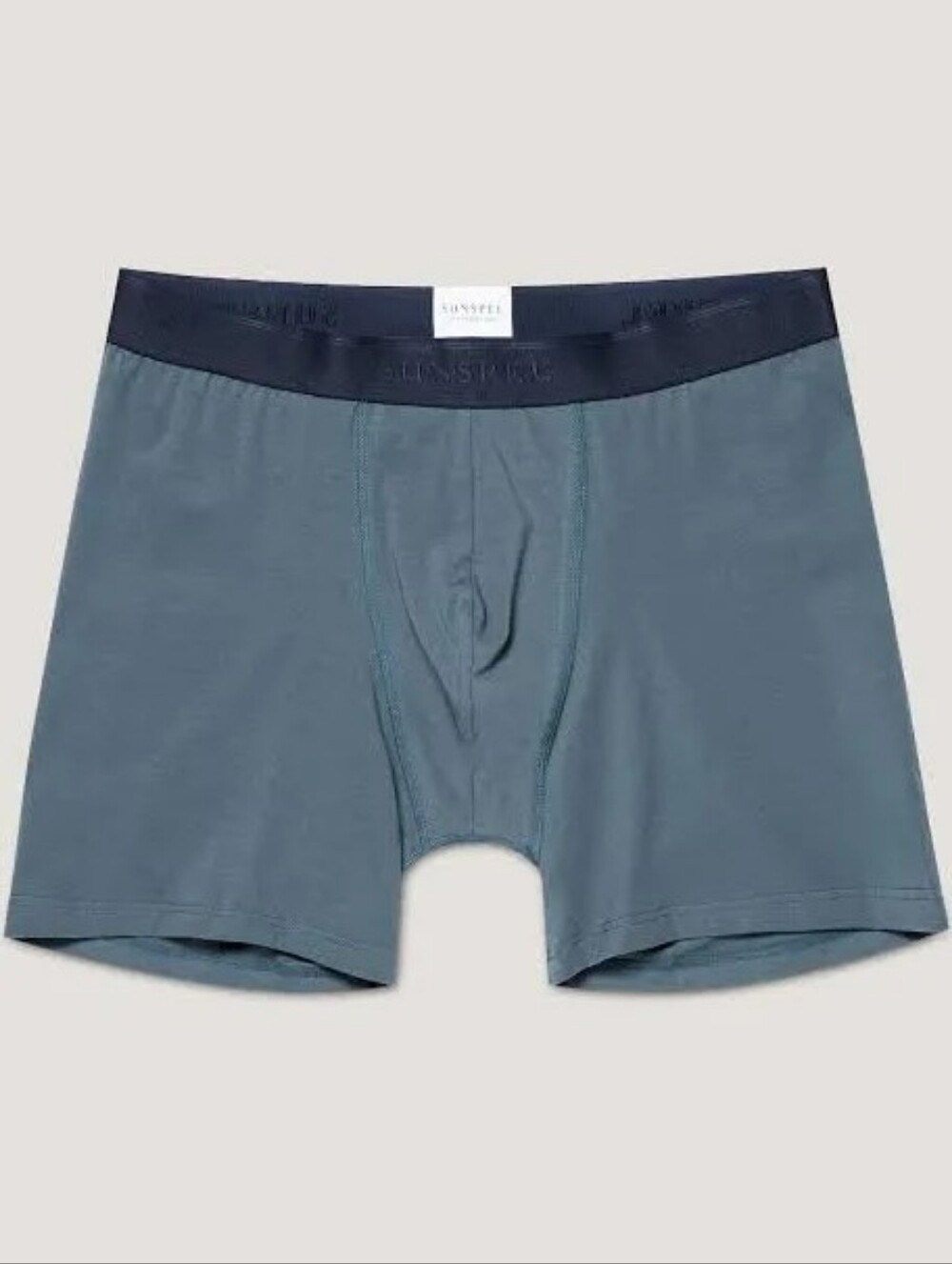 Sunspel Men's Stretch Cotton Boxer Briefs Dark Petrol Large